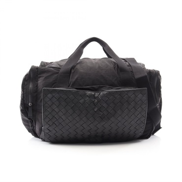BOTTEGA VENETA Intrecciato Shoulder Hand bag 609918 Nylon leather Black Used