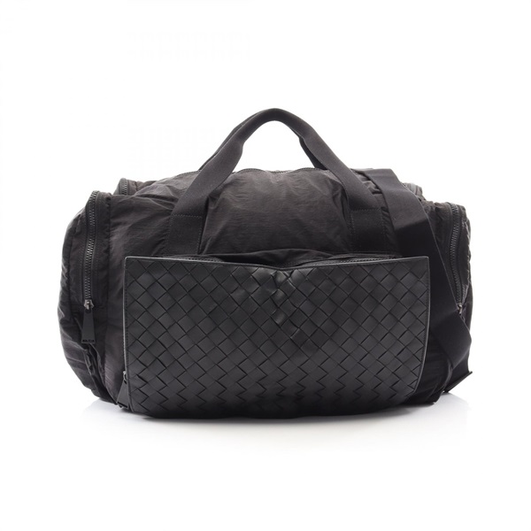 BOTTEGA VENETA Intrecciato Shoulder Hand bag 609918 Nylon leather Black Used