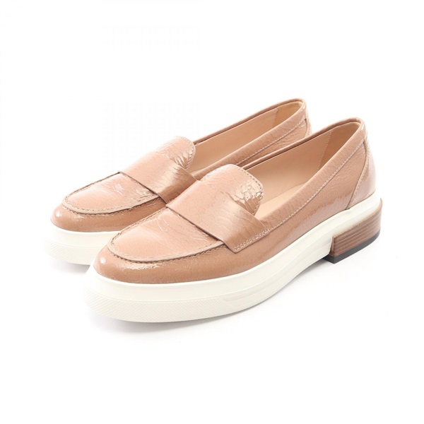 TOD'S Loafers Flat Shoes XXW92B0Y41ZVNO Patent leather Pink Used Women #37 1/2