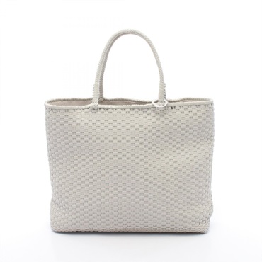 ANTEPRIMA Wire Bag Intreccio Hand Tote Bag PVC coated canvas Gray Used Women