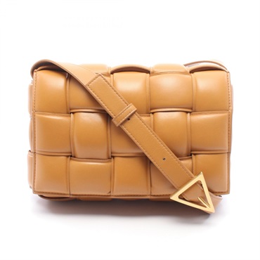 BOTTEGA VENETA Padded Cassette Intrecciato Shoulder Bag 591970 leather Brown BV