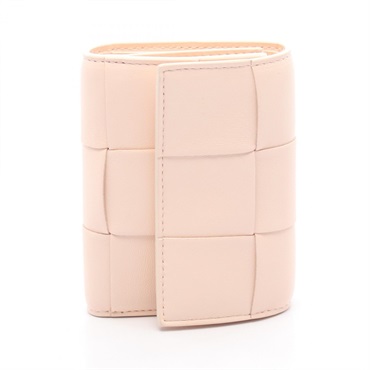 BOTTEGA VENETA Cassette Maxi Intrecciato Small Tri-fold wallet 651372 leather