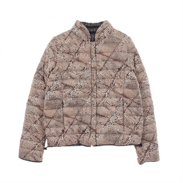 DUVETICA Print reversible Down jacket Nylon Gray #42 Used Women