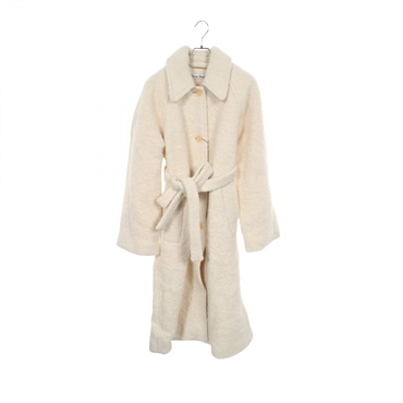 ACNE STUDIOS Boucle Coat FN-WN-OUTW000704 wool alpaca White Preowned Women #36