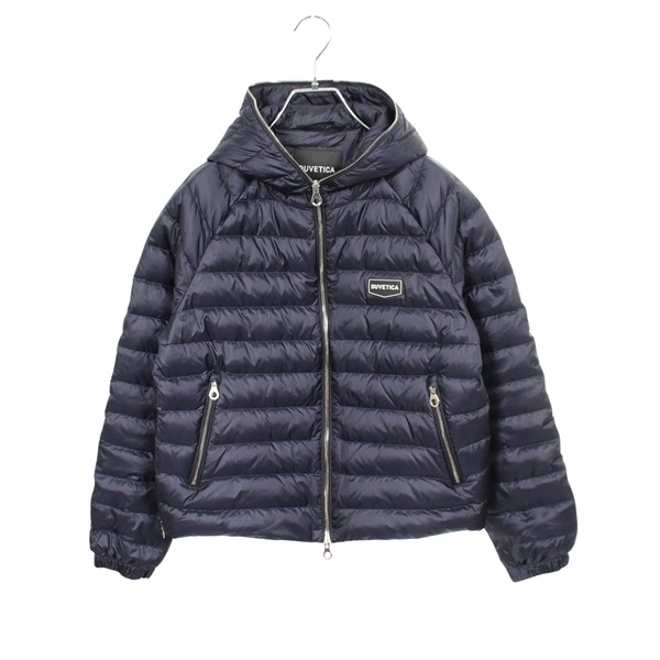 DUVETICA CAROMA Side Slit Hooded Down jacket VDDJ00321 Nylon Navy #44 Used Women