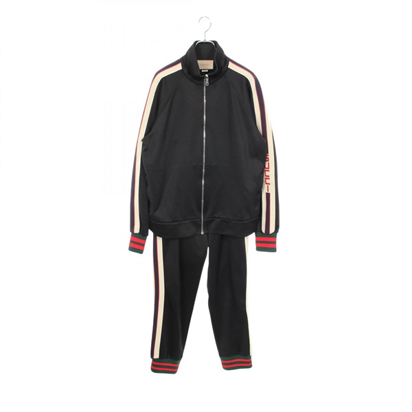 GUCCI Webline Technical Jersey Track setup cotton polyester Black #S Used mens