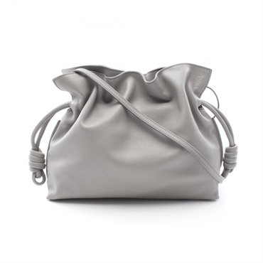 LOEWE Flamenco Clutch Medium Shoulder Crossbody Bag A411FC1XBF leather Gray Used