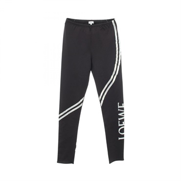 LOEWE Side logo leggings Pants Nylon Black #XS Used Women