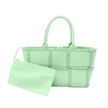 BOTTEGA VENETA Arco Small Handbag 691401 leather Green Used Women