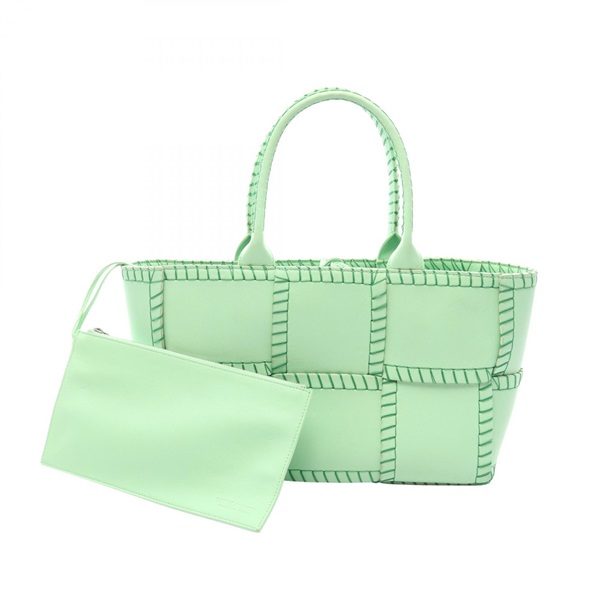BOTTEGA VENETA Arco Small Handbag 691401 leather Green Used Women