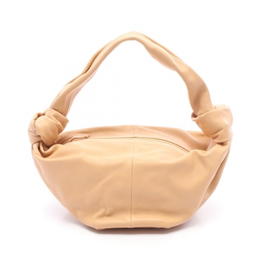 BOTTEGA VENETA double knot top handle Handbag 629635 leather Beige Used Women
