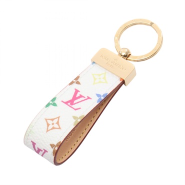 LOUIS VUITTON LV TM Keychain Dragonne key ring M03730 Monogram Multicolor blac