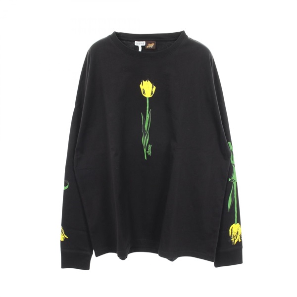LOEWE PAULA'S IBIZA Tulip Long-sleeved T-shirt cotton Black Yellow #M Used mens