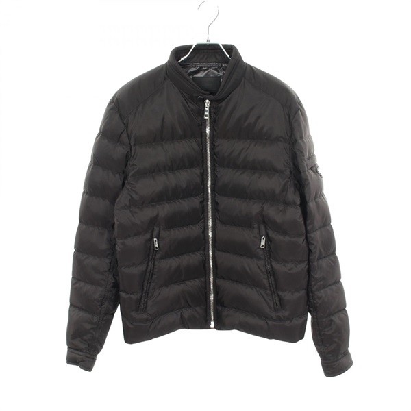 PRADA Triangle logo Zippy Down jacket SGH071 R232 Nylon Black Used mens size 50