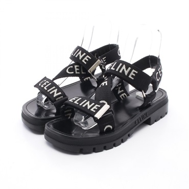 CELINE LEO STRAPPY Sandals Fabric Black #39 Used mens