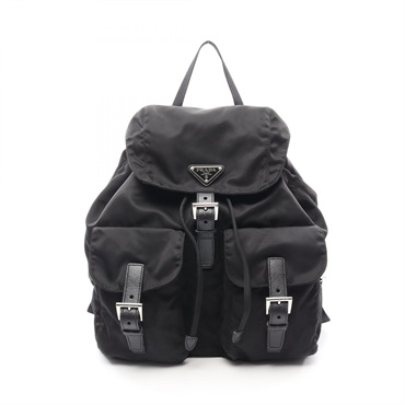 PRADA Triangle logo Backpack 1BZ811_RV44_F0002_V_ Nylon Saffiano leather Black