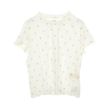 HERMES Anneau Finesse Short sleeve T-shirt Tops cotton White Used Women size 42