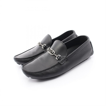 LOUIS VUITTON LV driver line Casual Shoes #5 1/2 leather Black Used mens