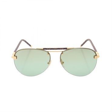 LOUIS VUITTON Clockwise Monogram Sunglasses Z1108E canvas Gold Plated Brown Used