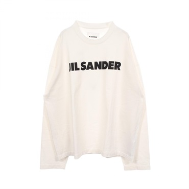 JIL SANDER Logo Long-sleeved Sweathirt Top cotton White Used mens size XXL