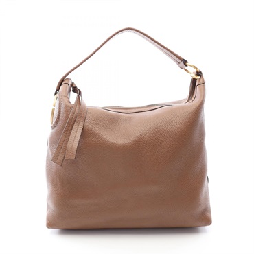 GUCCI Interlocking G Shoulder Handbag 309530 Calf leather Brown Used Women GG