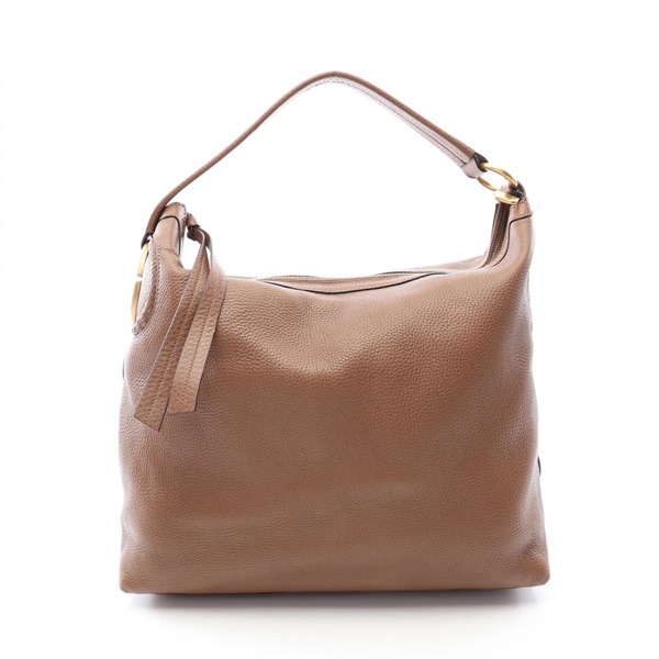 GUCCI Interlocking G Shoulder Handbag 309530 Calf leather Brown Used Women GG