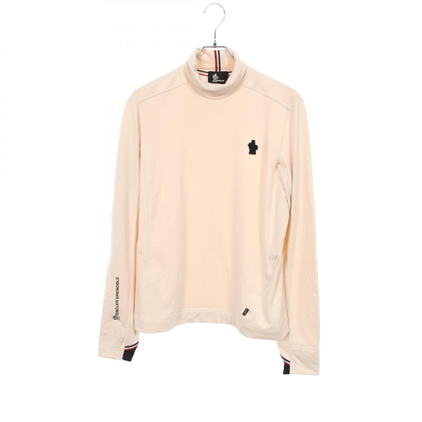 MONCLER GRENOBLE Polartec Turtleneck Shirt 8G00020 polyester Beige Black Used #M