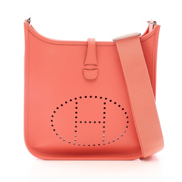 HERMES Evelyne III PM Shoulder Crossbody Bag Epsom leather Flamingo SHW Used Q