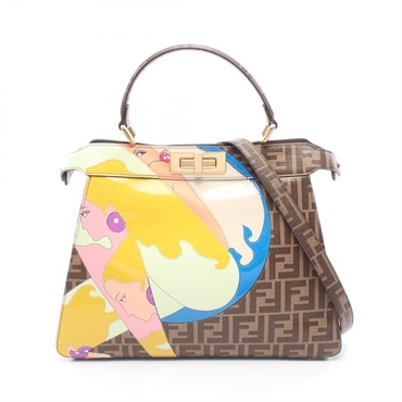 FENDI Peekaboo ISeeU Medium shoulder crossbody Handbag 8BN321 canvas leather