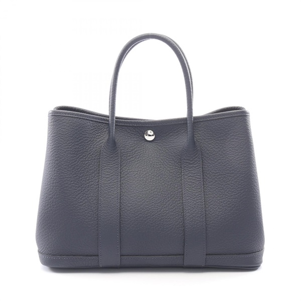HERMES Garden party TPM Tote Bag Y Negonda leather Blue nuit SHW Used Women
