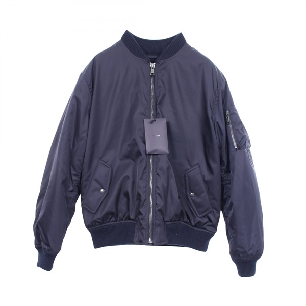 PRADA Padded Blouson Jacket Coat Nylon Navy Preowned mens size L