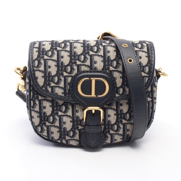 Christian Dior BOBBY Small Oblique Shoulder crossbody Bag canvas leather Used