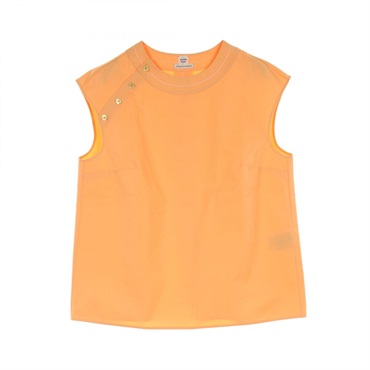 HERMES T-shirt sleeveless #34 tops blouse cotton Orange Used