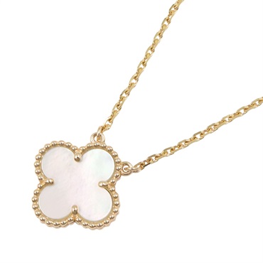 Van Cleef & Arpels Vintage Alhambra Necklace Mother of Pearl 18KYG Gold Used