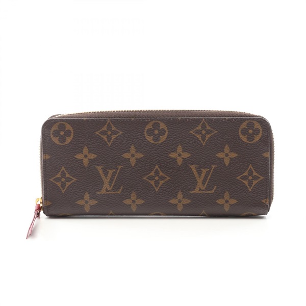 LOUIS VUITTON Portefeuille Clemence Around long wallet M60742 Monogram Fuschia