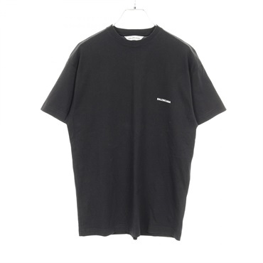 BALENCIAGA Logo T-shirt 613969 cotton Black Size M Used mens