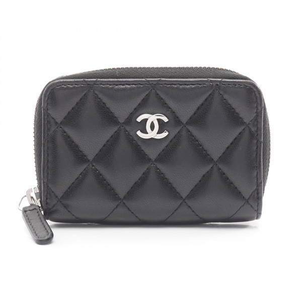 CHANEL Matelasse coin purse wallet A69271 Lamb skin sheep leather Black Used GHW