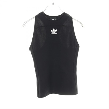 BALENCIAGA × Adidas Tank top 712288 Rayon Nylon Black #38 Used Women