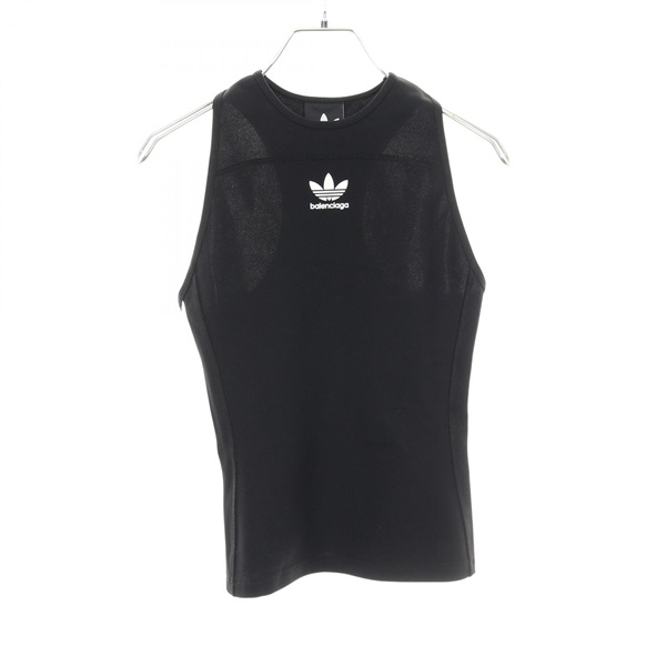 BALENCIAGA × Adidas Tank top 712288 Rayon Nylon Black #38 Used Women