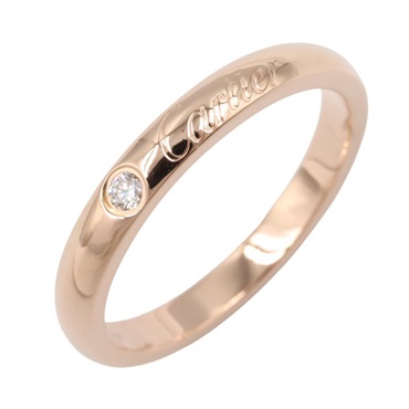 CARTIER C de cartier wedding Ring Diamond 18KPG Gold Used US size 4.75 #49 women
