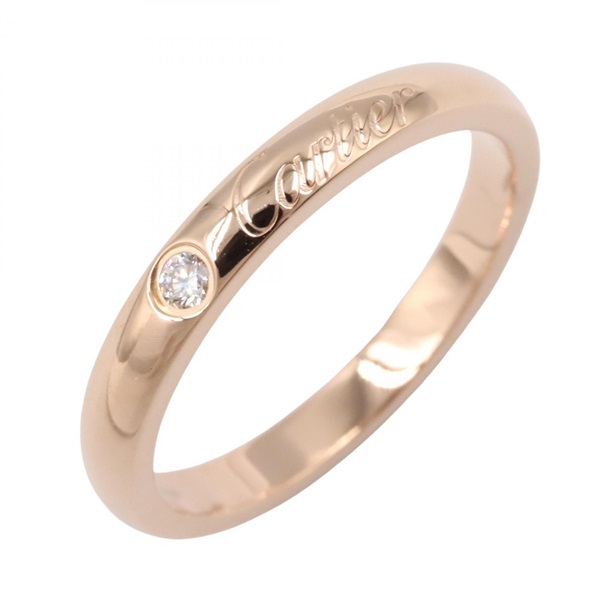CARTIER C de cartier wedding Ring Diamond 18KPG Gold Used US size 4.75 #49 women