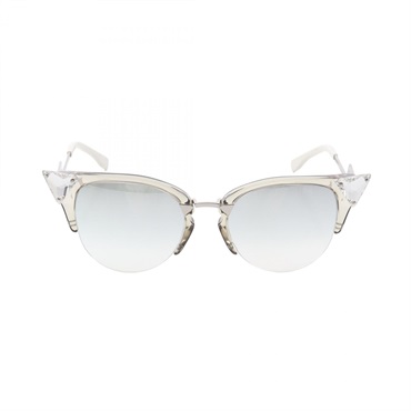 FENDI Sunglasses Eyewear Plastic Metal Crystal Clear Used Women