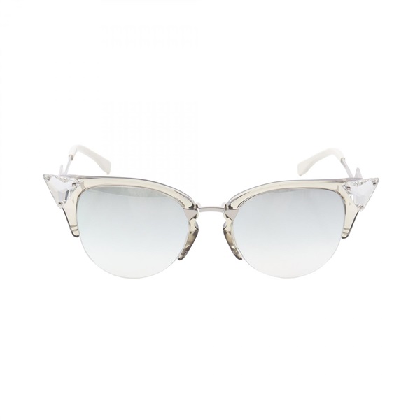 FENDI Sunglasses Eyewear Plastic Metal Crystal Clear Used Women