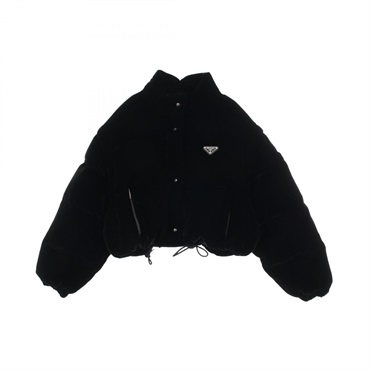 PRADA Down jacket blouson #38 Rayon Black Used mens
