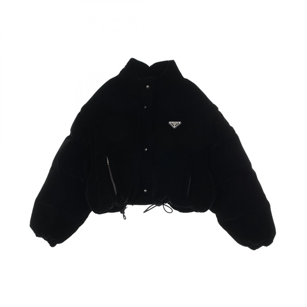 PRADA Down jacket blouson #38 Rayon Black Used mens
