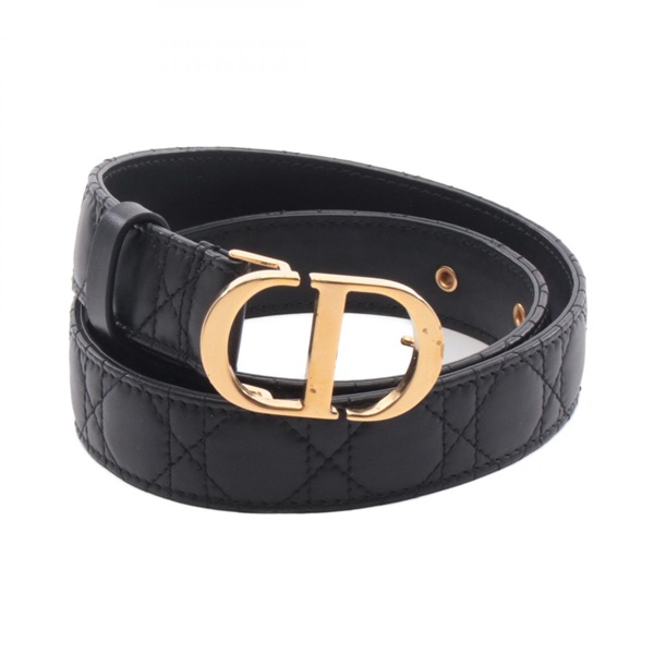 Dior 30 MONTAIGNE Belt B0436UWHN-M900 leather Black Used Women GHW CD