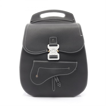 Christian Dior Gallop Rucksack Backpack leather Black SHW Used mens