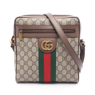 GUCCI Ophidia GG Small Messenger GG Supreme Shoulder Bag canvas Beige Used