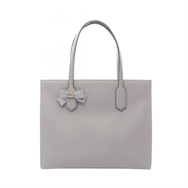 GUCCI GG Ribbon Tote Shoulder Handbag 440055 leather Gray Used Women