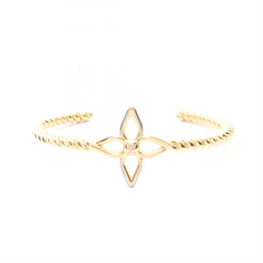 LOUIS VUITTON Rigid Nautical Bracelet Bangle M1606S Gold Plated Used Women LV